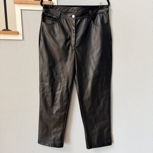 Halogen Black Faux Leather Pants